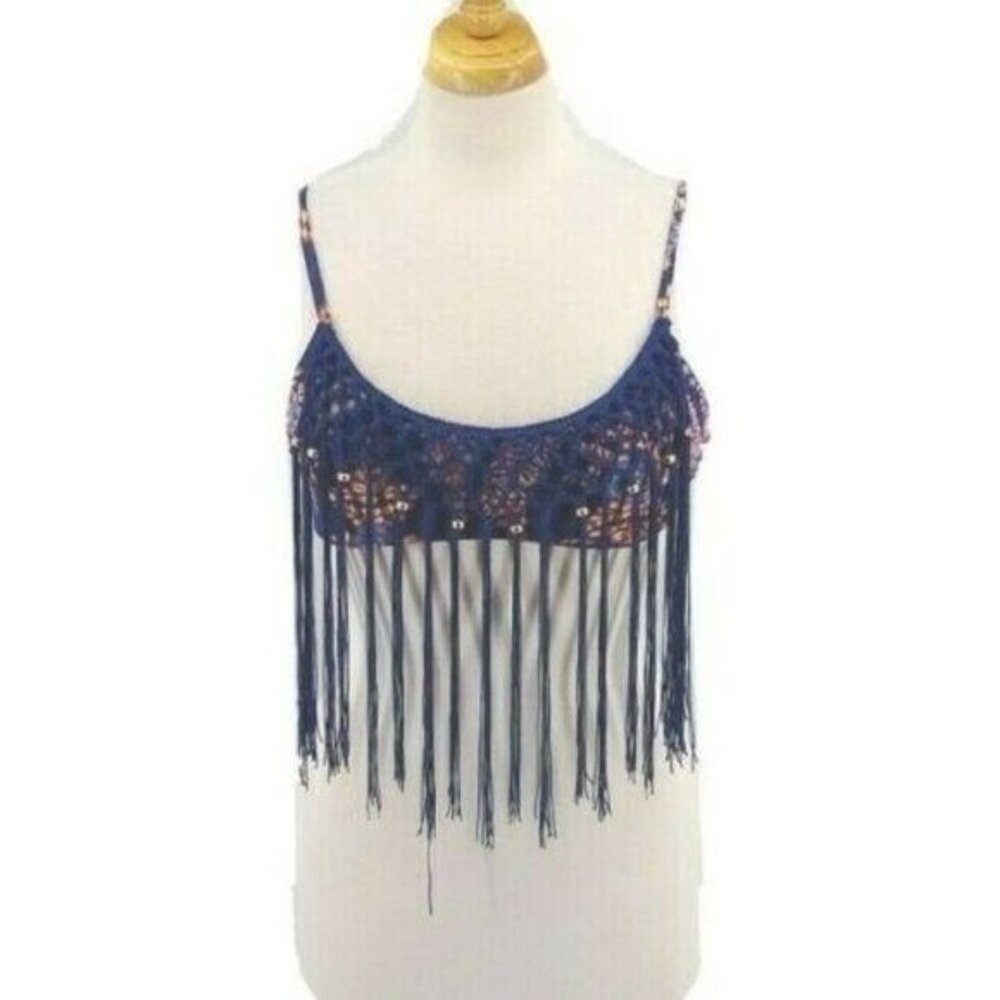 ASOS Mix and Match Bralette Bikini Top with Fringe